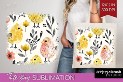 Floral Animals Tote Bag - Farm Animals Tote Bag PNG Product Image 1