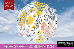 Floral Animals Wind Spinner Sublimation PNG - Farm Animals Product Image 1