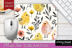 Floral Animals Mouse Pad Sublimation - Farm Animals Mousepad Product Image 1