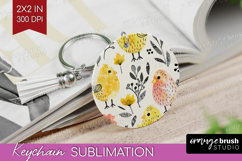 Floral Animals Keychain PNG - Farm Animals Keychain Product Image 1