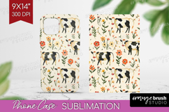 Floral Animals Phone Case PNG - Farm Animals Case PNG Product Image 1