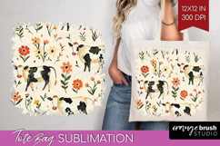 Floral Animals Tote Bag - Farm Animals Tote Bag PNG Product Image 1