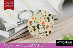 Floral Animals Keychain PNG - Farm Animals Keychain Product Image 1