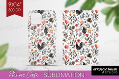 Floral Animals Phone Case PNG - Farm Animals Case PNG Product Image 1