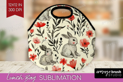 Floral Animals Lunch Bag - Farm Animals Lunch Bug PNG Product Image 1