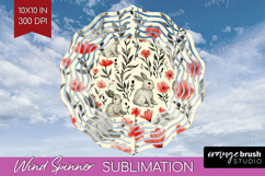 Floral Animals Wind Spinner Sublimation PNG - Farm Animals Product Image 1