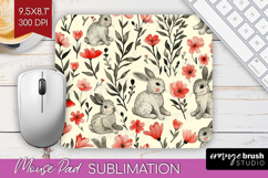 Floral Animals Mouse Pad Sublimation - Farm Animals Mousepad Product Image 1