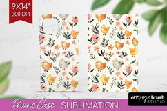 Floral Animals Phone Case PNG - Farm Animals Case PNG Product Image 1