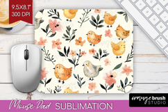 Floral Animals Mouse Pad Sublimation - Farm Animals Mousepad Product Image 1