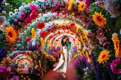 12 Floral Tunnel Arch Digital Backdrops Product Image 2