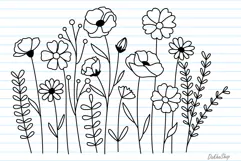 Flower Svg, Flower Meadow Svg, Wildflower Svg, flowers Svg. Product Image 2