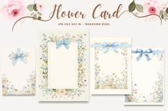 Flower Card Floral Border Card Printable Gift Card_1 Product Image 1