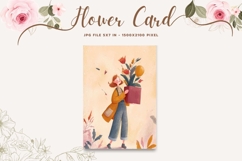 Flower Card Floral Border Card Printable Gift Card_10 Product Image 1