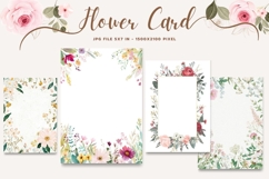 Flower Card Floral Border Card Printable Gift Card_4 Product Image 1