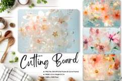 Flower Cutting Board Kitchen Chopping Board Sublimation_2 Product Image 1