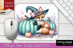 Fox Halloween Mouse Pad Sublimation Coquette Mousepad PNG Product Image 1