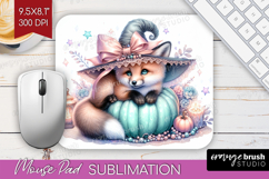 Fox Halloween Mouse Pad Sublimation Coquette Mousepad PNG Product Image 1
