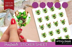 French Bulldog St. Patricks Day Dog Round Sticker Dog Product Image 1