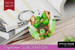 French Bulldog St. Patricks Day Dog Keychain PNG Dog Product Image 1