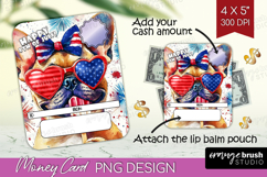 French Bulldog Dog Money Card PNG 4th of July Money Card Product Image 1