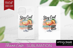 Frozen Peach Bellini Cocktail Phone Case PNG Summer Drink Product Image 1