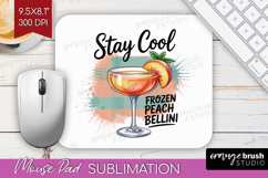 Frozen Peach Bellini Cocktail Mouse Pad Sublimation Summer Product Image 1