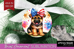German Shepherd Dog Ornament PNG Patriotic Dog PNG Product Image 1