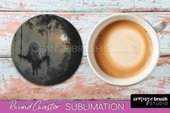 Ghost Coaster - Halloween Round Coaster Sublimation Design Product Image 1