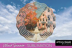 Halloween Wind Spinner - Cute Ghost Wind Spinner Sublimation Product Image 1