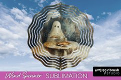 Halloween Wind Spinner - Cute Ghost Wind Spinner Sublimation Product Image 1