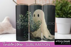 Ghost Tumbler Wrap - Vintage Halloween Tumbler Sublimation Product Image 1