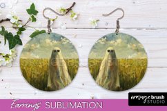 Halloween Earrings - Cute Ghost Round Earring Sublimation Product Image 1