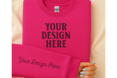 Gildan 18000 Azela Sleeve Mockup Product Image 1