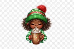 Girl Enjoy Hot Drink Clipart Product Image 3