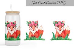 Fox Glass Can Wrap | Animal Sublimation Design Product Image 1