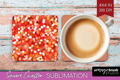 Glitter Texture Square Coaster - Sparkle Glitter Coaster PNG Product Image 1