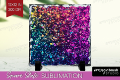 Glitter Texture Slate PNG - Sparkle Glitter Square Slate Product Image 1