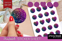 Glitter Texture Round Sticker - Sparkle Glitter Printable Product Image 1