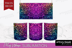 Glitter Texture Mug Wrap - Sparkle Glitter Mug PNG Product Image 1