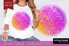 Glitter Texture Round Tshirt Background - Sparkle Glitter Product Image 1