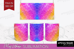 Glitter Texture Mug Wrap - Sparkle Glitter Mug PNG Product Image 1