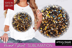 Glitter Texture Round Tshirt Background - Sparkle Glitter Product Image 1
