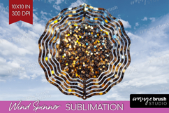 Glitter Texture Wind Spinner Sublimation PNG - Sparkle Round Product Image 1