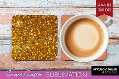 Glitter Texture Square Coaster - Sparkle Glitter Coaster PNG Product Image 1