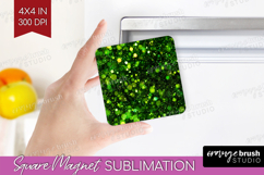 Glitter Texture Magnet Sublimation - Sparkle Glitter Square Product Image 1