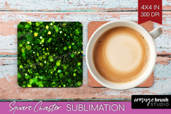 Glitter Texture Square Coaster - Sparkle Glitter Coaster PNG Product Image 1