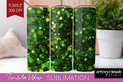Glitter Texture Tumbler Wrap - Sparkle Glitter Tumbler PNG Product Image 1