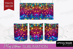 Glitter Texture Mug Wrap - Sparkle Glitter Mug PNG Product Image 1