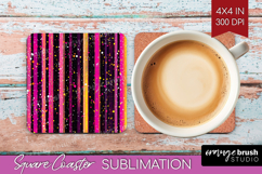 Glitter Texture Square Coaster - Sparkle Glitter Coaster PNG Product Image 1
