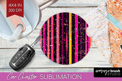 Glitter Texture Car Coaster - Sparkle Glitter Coaster PNG Product Image 1